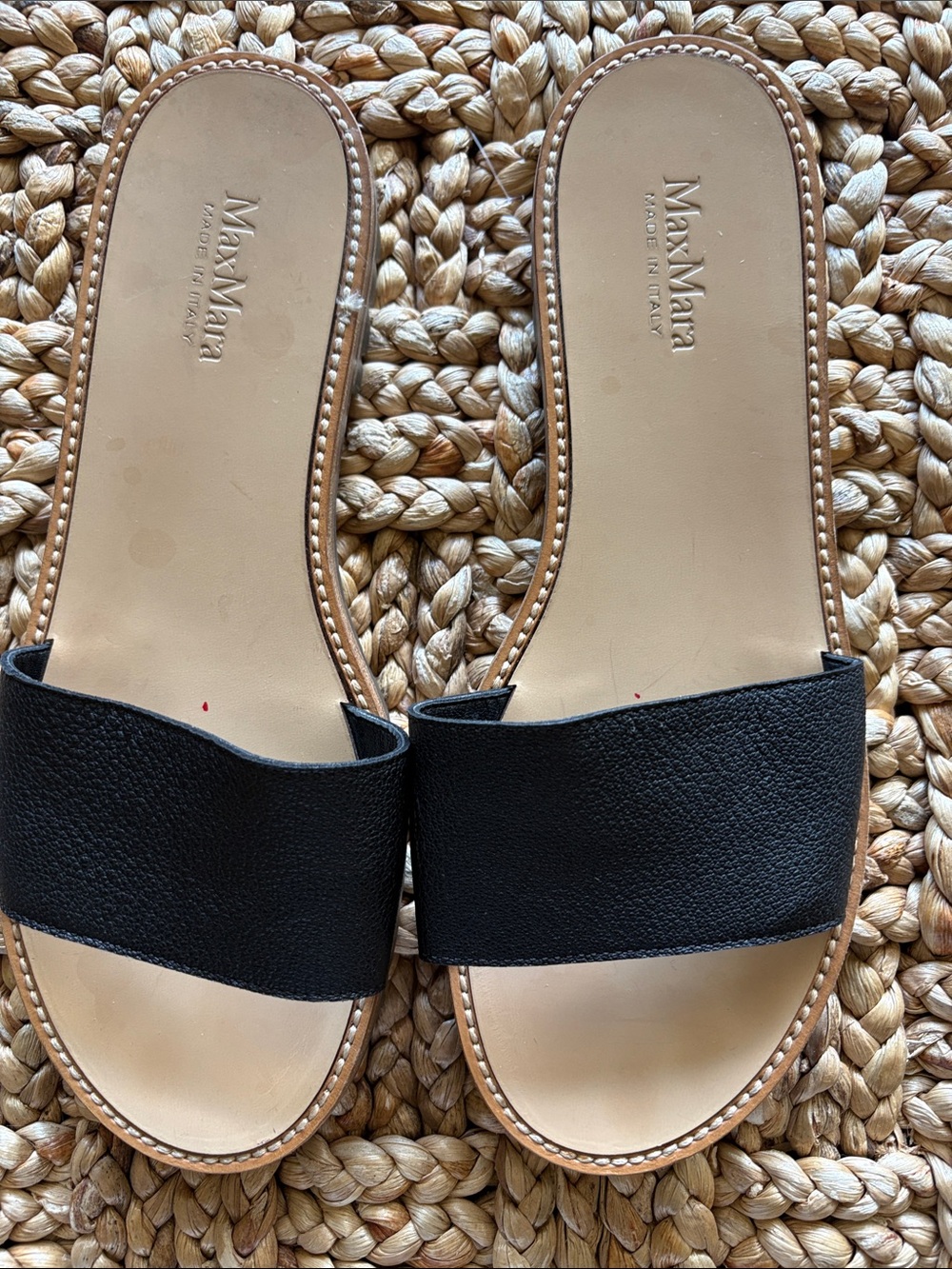 MaxMara Black Slide Sandals- size 41